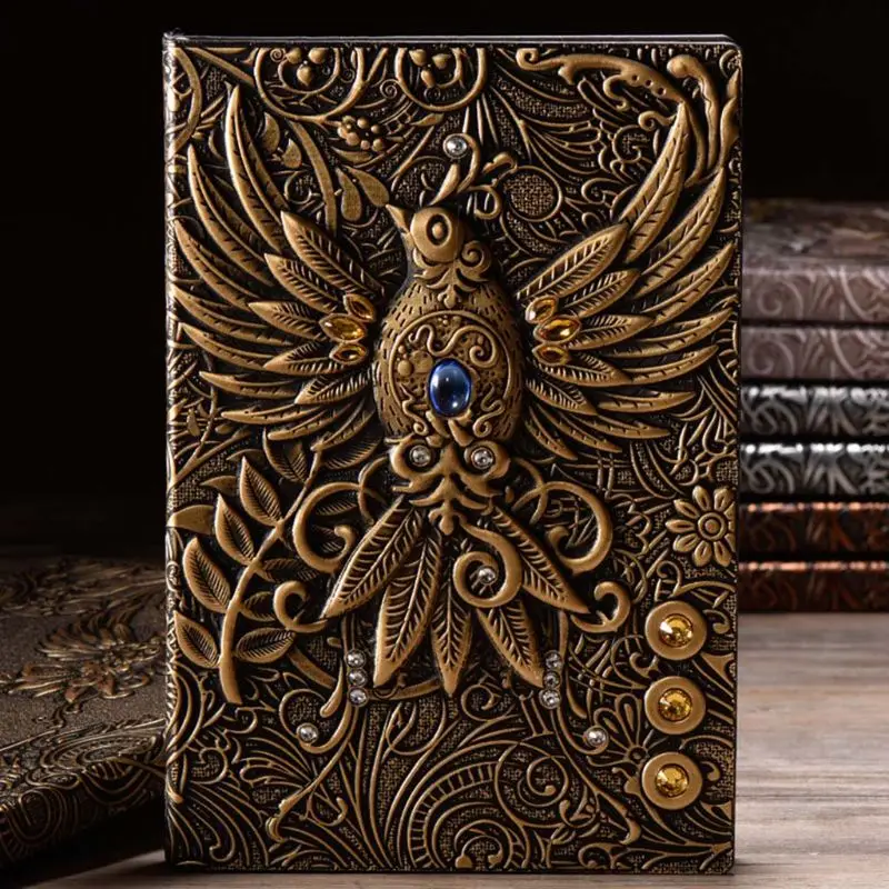 Винтажный Ретро Феникс Длинная жизнь птица тема выстроились бумага Note Book 100 листов школьный журнал офисные принадлежности 19QA
