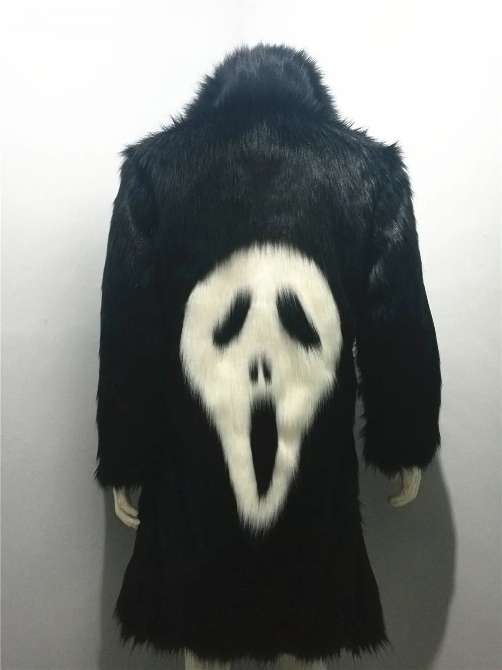 Толстое Мужское пальто из искусственного меха лисы Повседневная Свободная