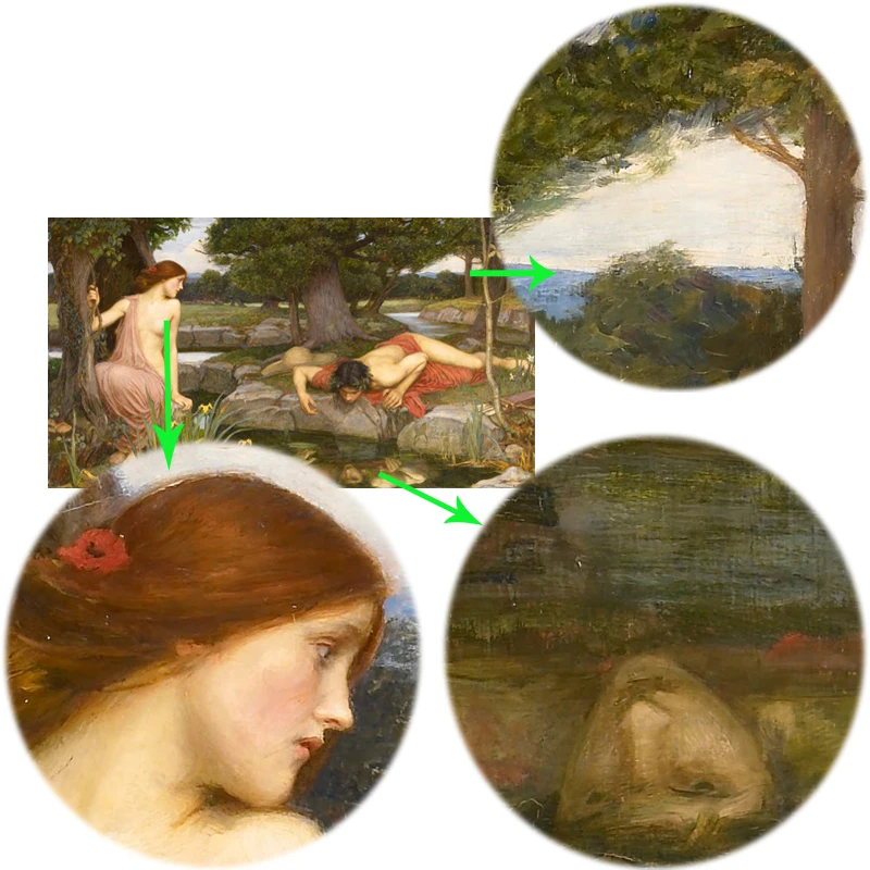 Настенные постеры и принты John William Waterhouse's Echo and Narcissus искусство на холсте