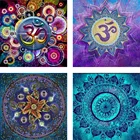 Алмазная живопись 5d Yoga с полным заполнением, с символом Ом, мандала, для рукоделия, бриллиантовая вышивка, вышивка крестиком для индуизма