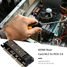 Адаптер M.2 NVME PCIE на M2, плата расширения NVME SSD M2 PCIE X16, компьютерный адаптер, интерфейс M.2 NVMe SSD на PCIE M.2, адаптер