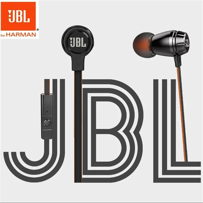 Проводные наушники-вкладыши JBL T380A стереонаушники с микрофоном со встроенным