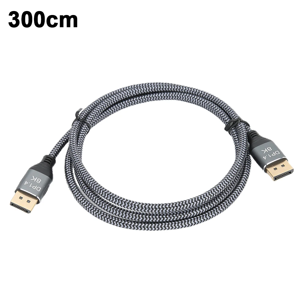 

DisplayPort Cable 8K 60Hz DP1.4 Version Monitor 32.4Gbps DisplayPort Cord 3D Slim Flexible DP Video Cable For PC/Laptop/TV