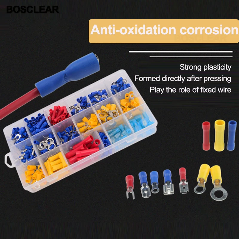 Набор изолированных обжимных соединителей для электрических проводов 175/180/360 шт.
