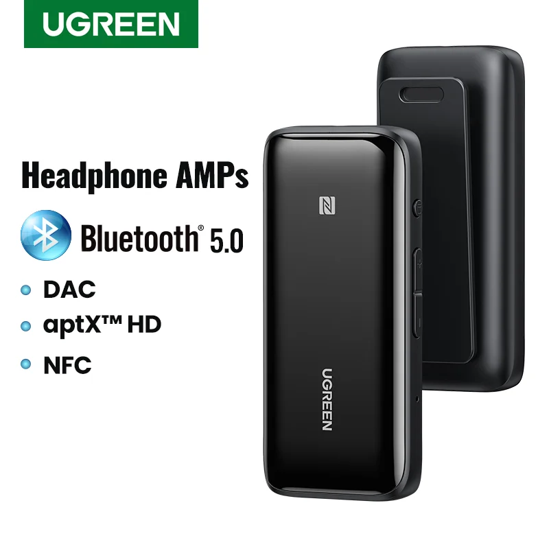 Приемник UGREEN Bluetooth 5 0 USB DAC 3 мм усилитель для беспроводных наушников NFC aptX LL HD QCC3034