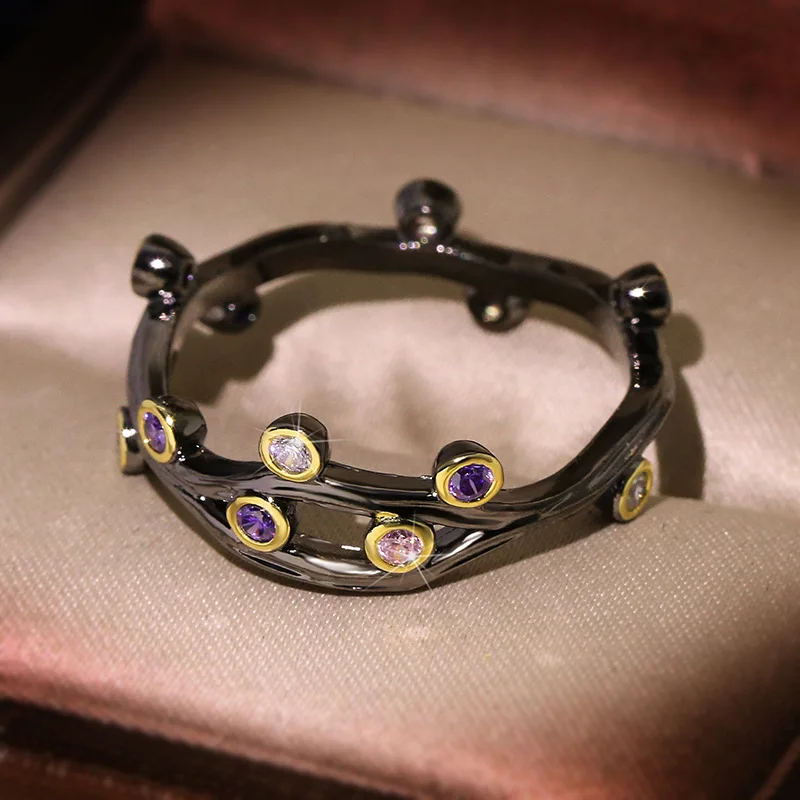 Высококачественное женское кольцо с разноцветным Цирконом | Украшения и