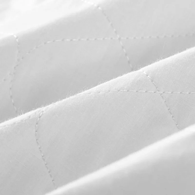 Хлопковый водонепроницаемый чехол для матраса однотонный белый дышащий