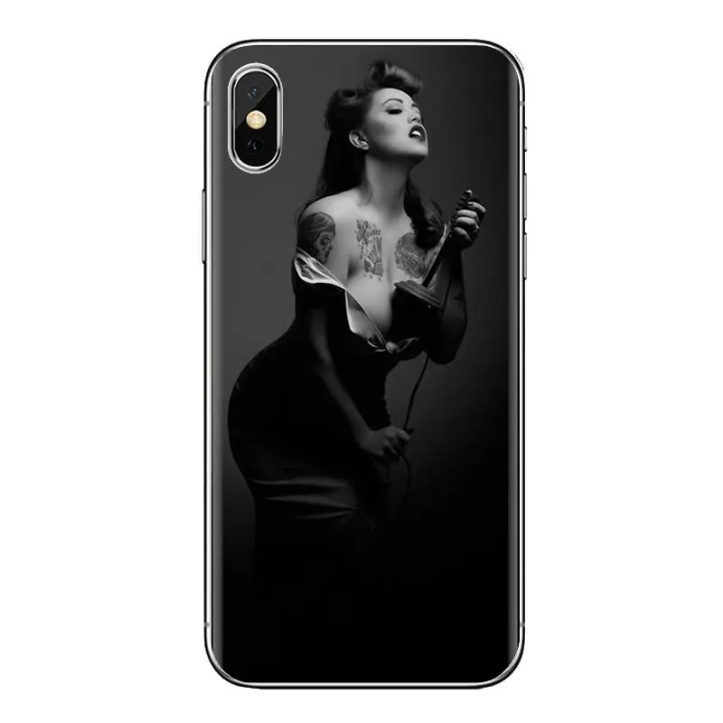 For Samsung Galaxy S3 S4 S5 Mini S6 S7 Edge S8 S9 S10 Plus Note 3 4 5 8 9 Pin Up Girl Heather Valentine Pinup Silicone Cover Bag |