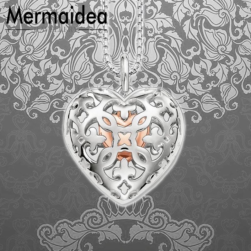 Звено цепи ожерелье сердце медальон мода посеребренные ювелирные изделия