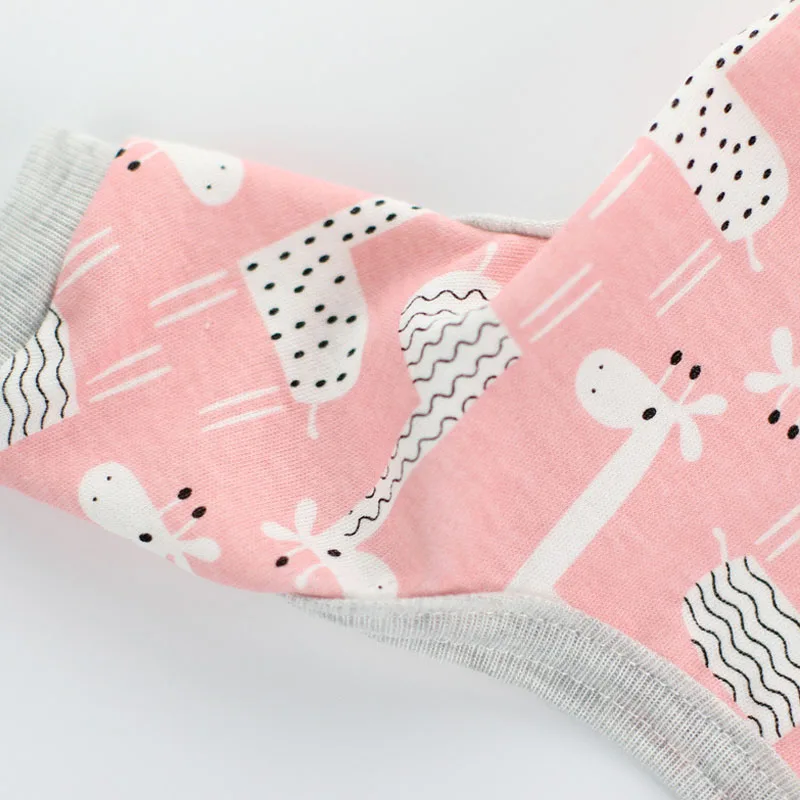 Розовая Хлопковая пижама для маленьких собак милая одежда с принтом жирафа