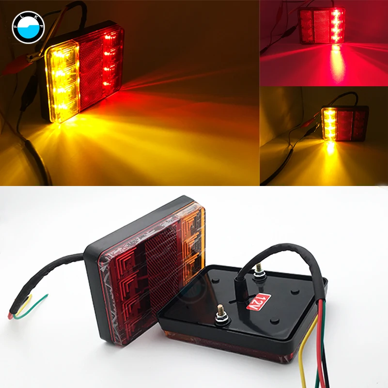 2 шт. водонепроницаемый автомобильный 8 19 20 30 46 72LED задний светильник пара Лодочный Прицеп 12 В/24 В задние части для прицепа грузовика автомобильный светильник i