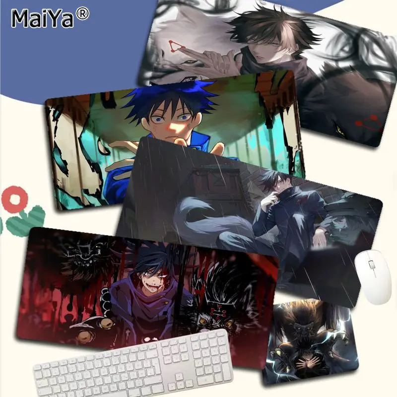 

Красивая резиновая мышь MaiYa juютсу Kaisen Megumi Fushiguro прочный Настольный коврик для мыши Размер для игровой клавиатуры коврик для геймера