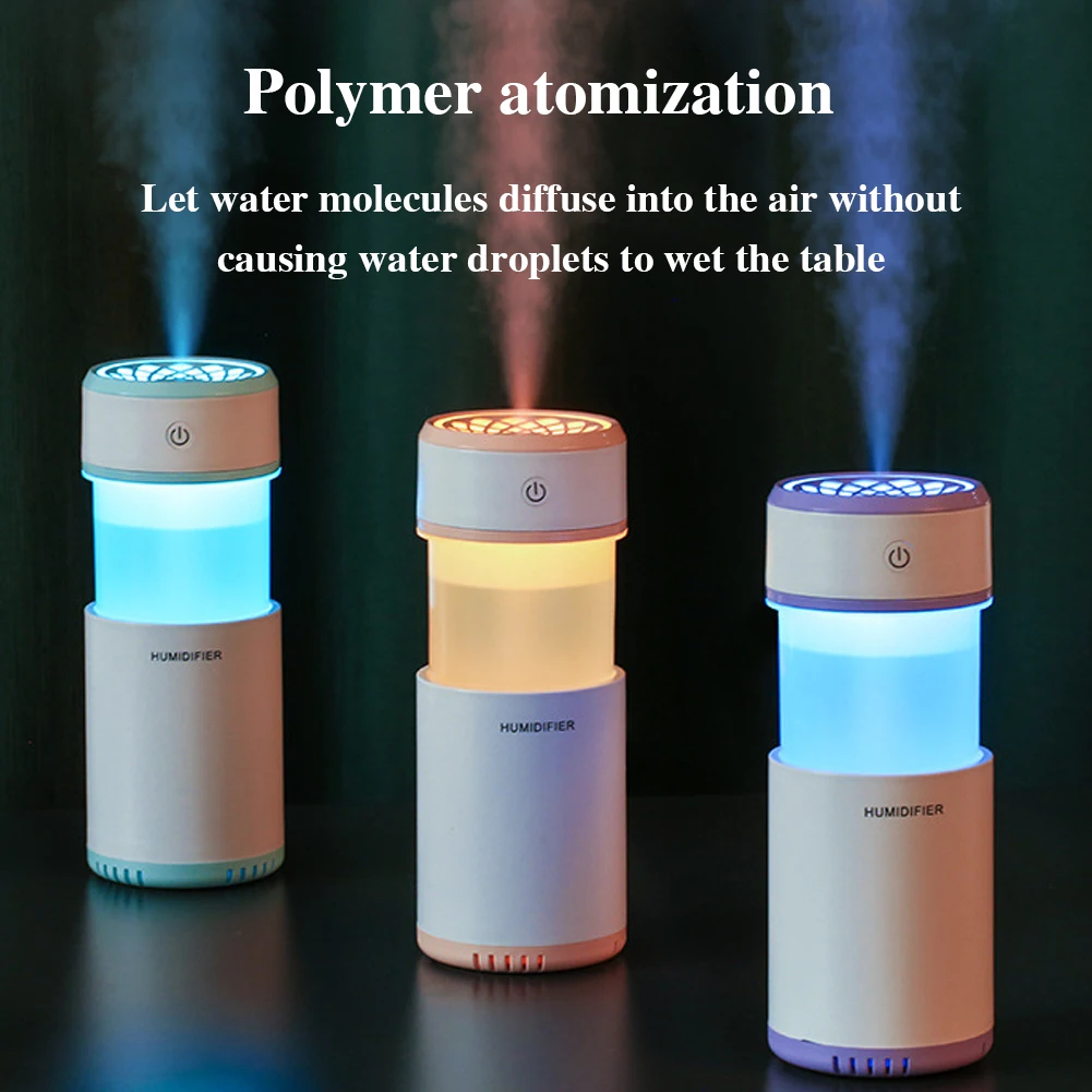 Мини вытяжной дизайн увлажнитель воздуха с светодиодный свет Ультразвуковой