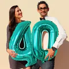 32 дюйма Тиффани синий шара с цифрой шары надувные из фольги одежда для свадьбы, дня рождения украшения Baby Shower Globos