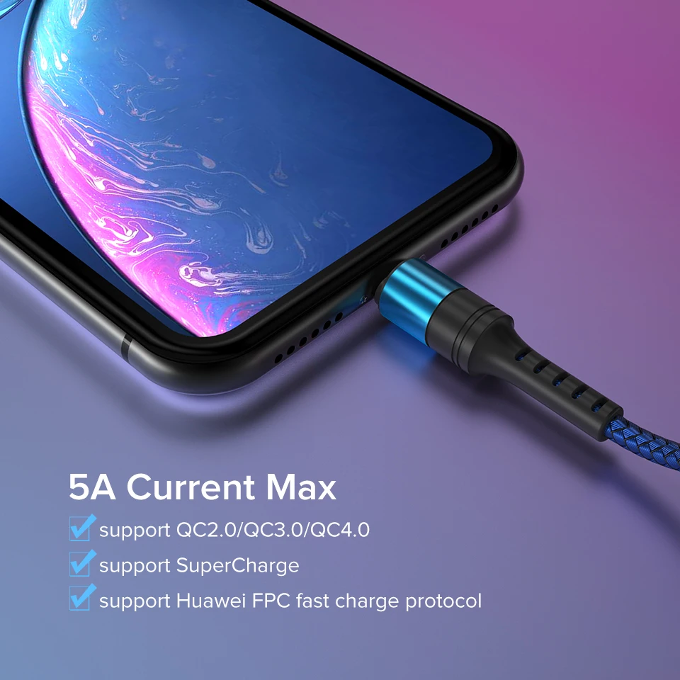 1 м 2 Тип C USB Cabe 5A супер зарядка Kable для Huawei Honor Mate 20 P30 P20 Pro QC3.0 Быстрая USBC шнур