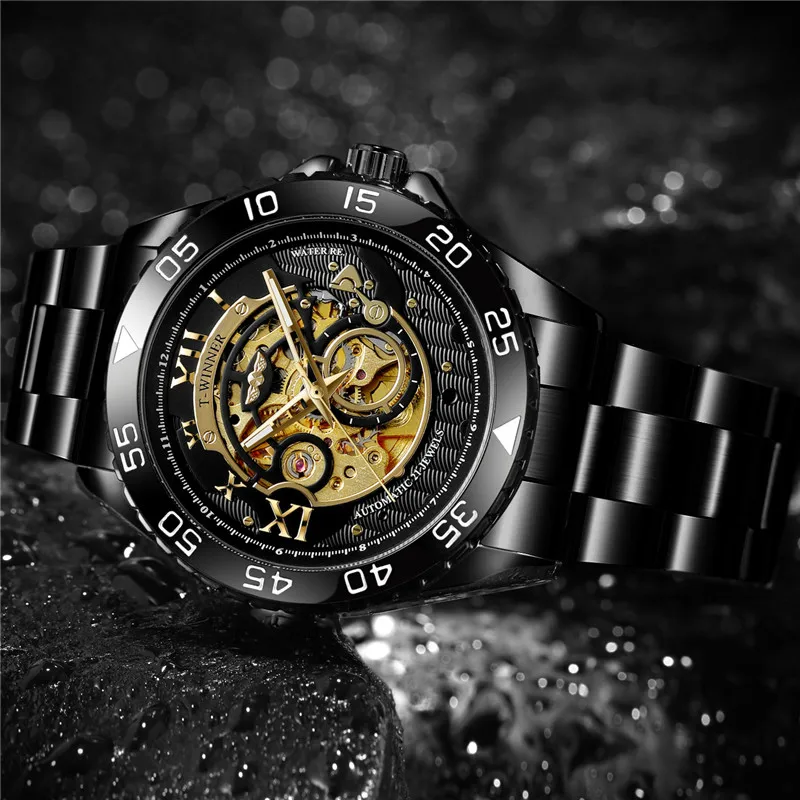 Часы наручные WINNER Мужские автоматические механические брендовые Роскошные