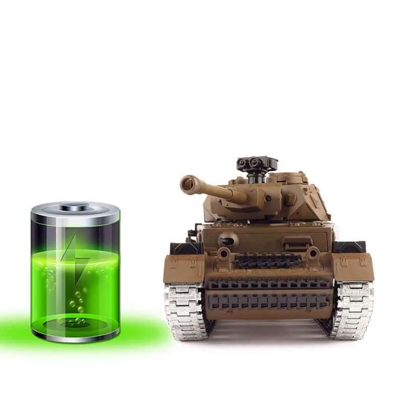 1/20 крупная имитация 2 4G RC Tank 15 каналов тактический основной автомобиль военная