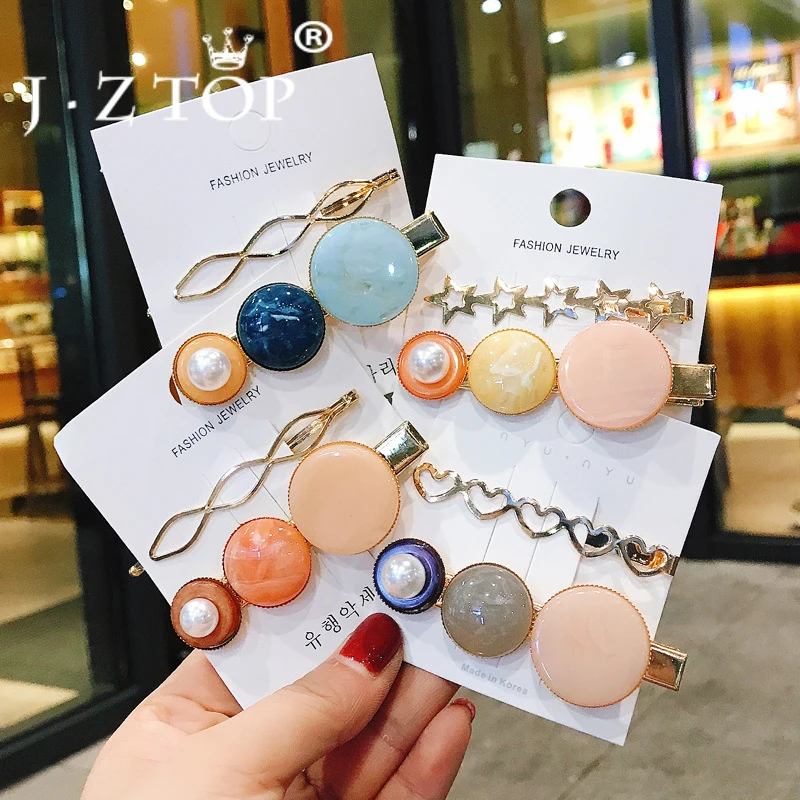 2019 Мода волна Звезда Любовь Сердце заколка для волос женщин Девушка Простой