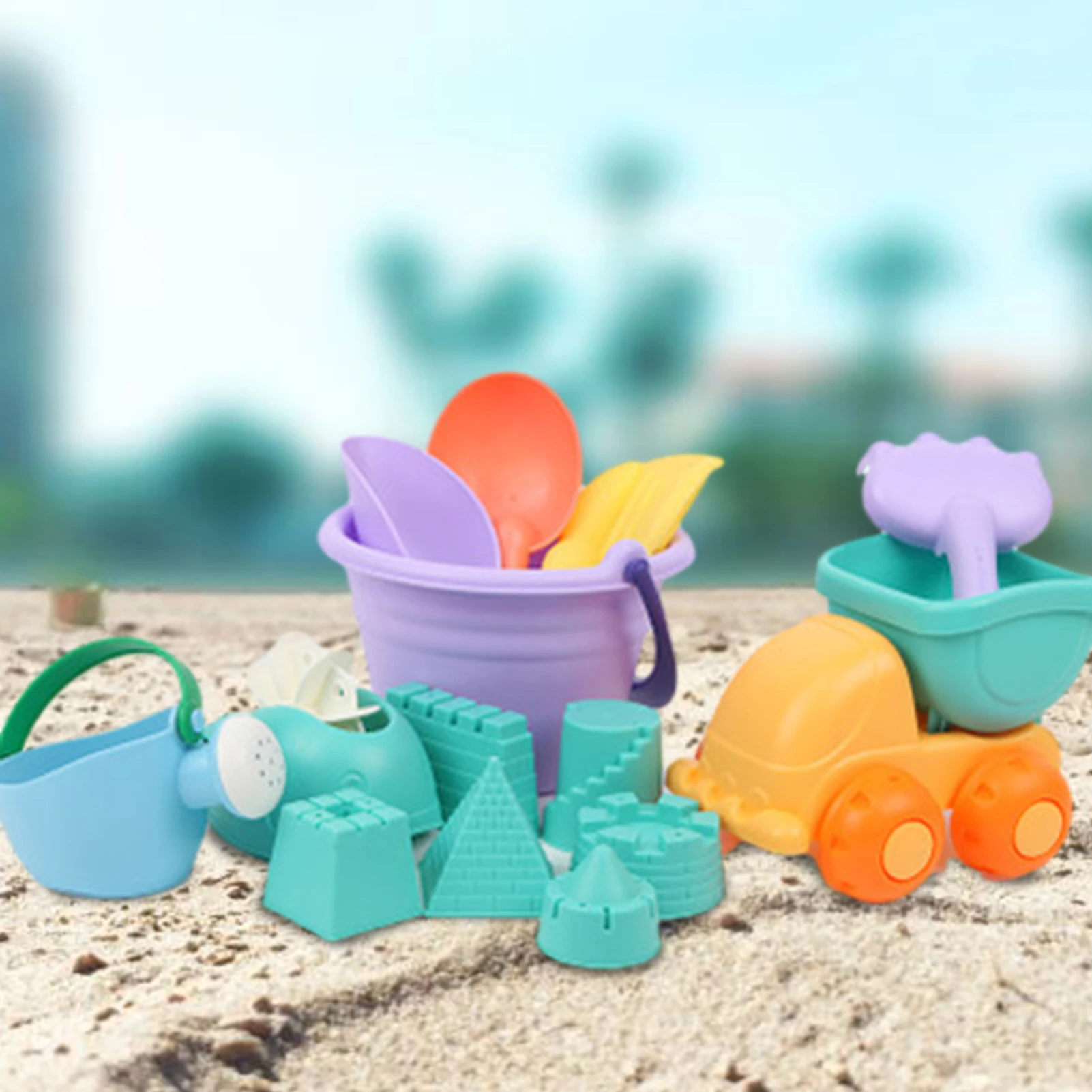 

Пляжные игрушки для детей, игрушки для воды, набор песочного ящика, Пляжная игра, песчаная вода, игра, тележка, песочный стол, песочное ведро, ...