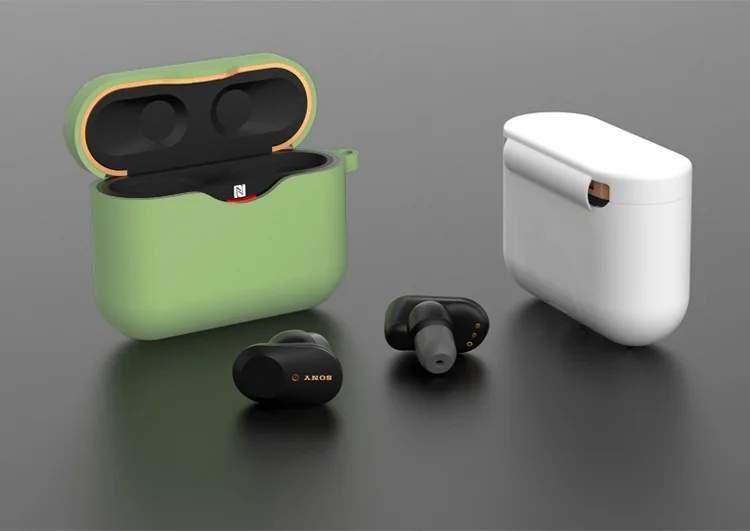 

With Hook Gift Case For SONY WF-1000XM3 Earphone Accessories Charging Box Cover Case On For SONY WF 1000 XM3 TPU Soft Shell