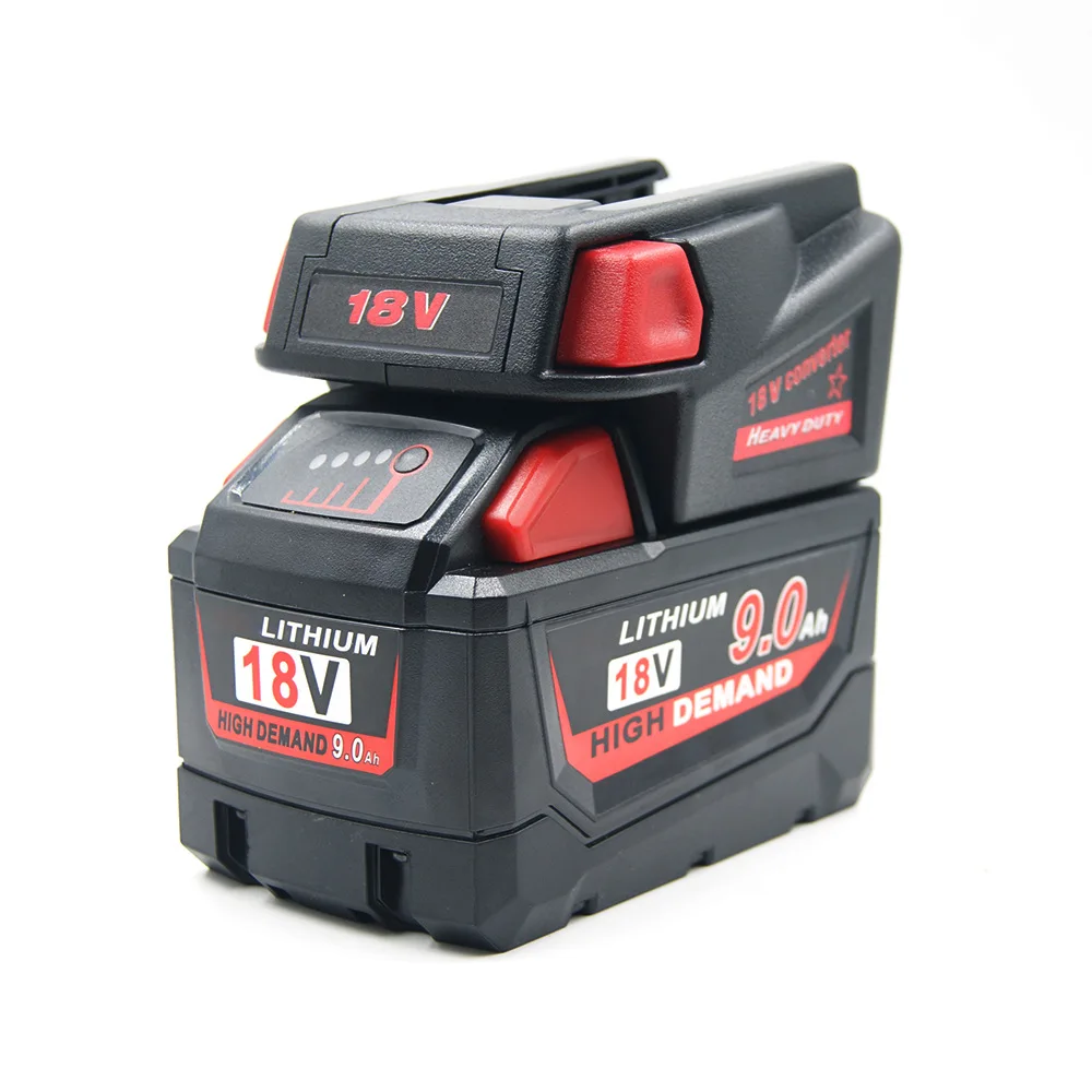 

USB Battery Adapter for Milwaukee M18 18V Li-ion Battery Convert to V18 18V Li-ion