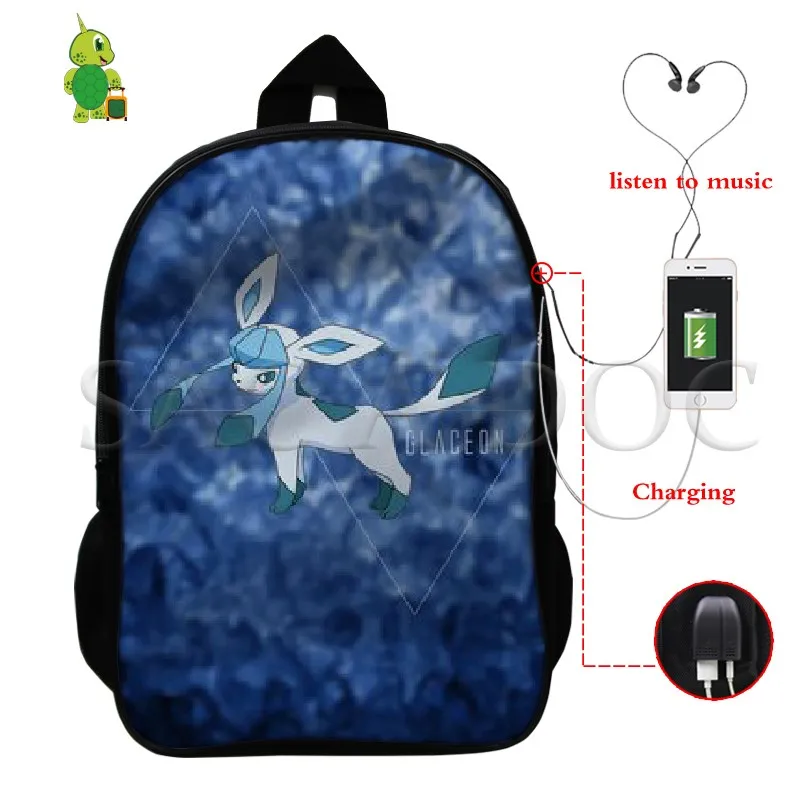 Pokemon Mewtwo Umbreon рюкзак для женщин и мужчин многофункциональный USB зарядка школьные и дорожные сумки для подростков студентов ноутбук рюкзак - Цвет: 32