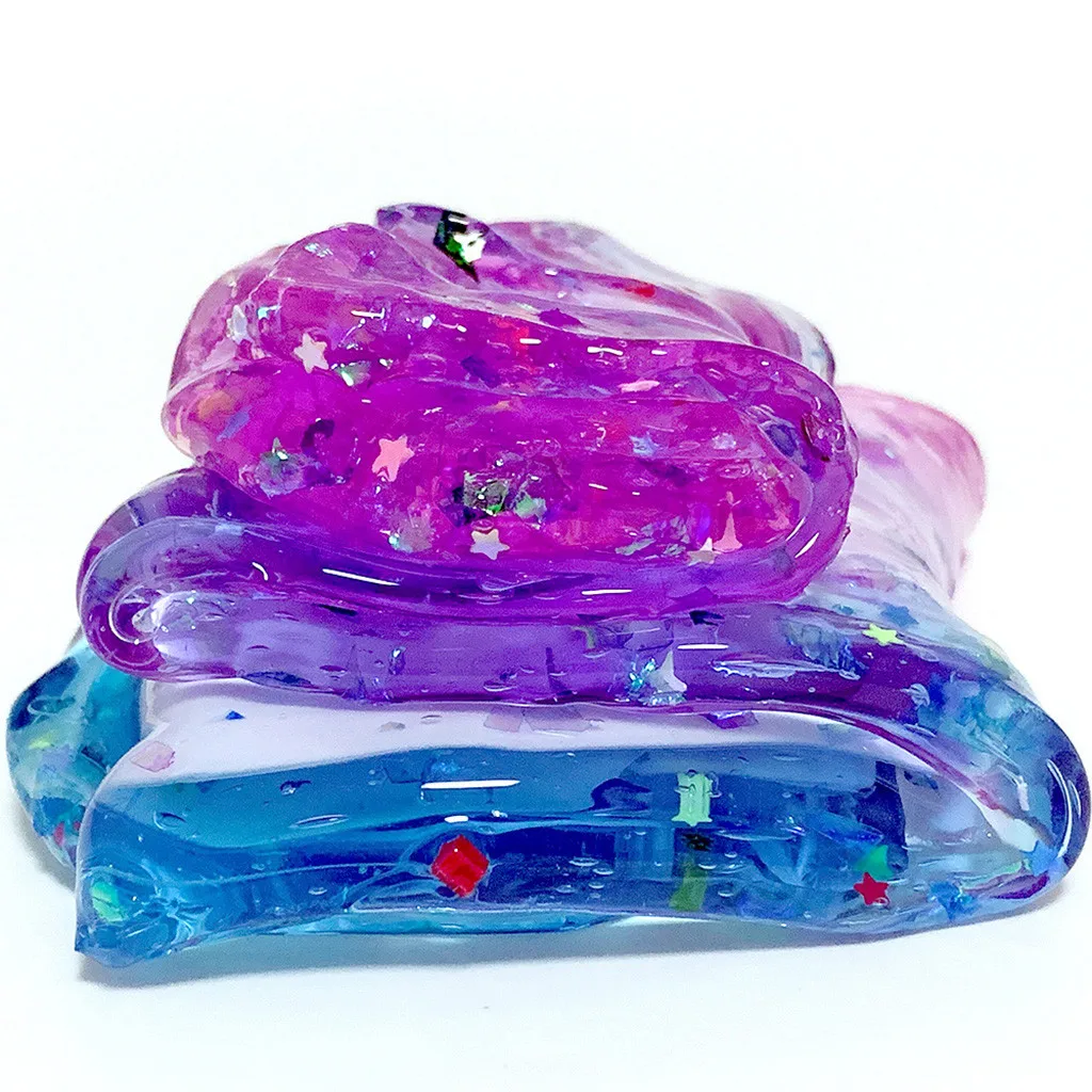 

Cristallo melma Non tossico trasparente bellissimo colore miscelazione nuvola melma sollievo giocattoli antistress Dreamy shiny