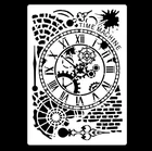 Трафареты для украшения альбома, формат А4, часы, Цветочная Роспись стен, альбом для штампов