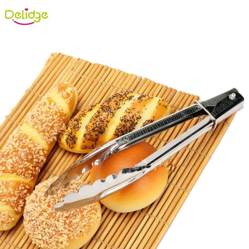 Delidge 1 шт. пищевые щипцы зажим для еды из нержавеющей стали барбекю антипригарные