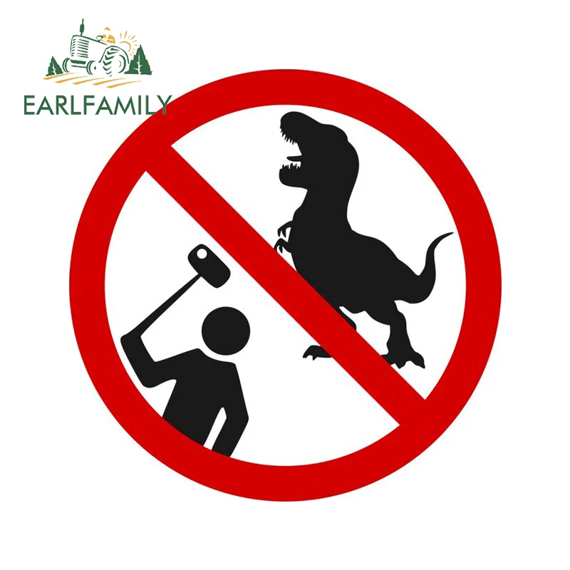 

EARLFAMILY 13 см x 13 см запрещенные фотографии с динозаврами, автомобильная наклейка, оконная настенная наклейка, Забавный Стайлинг автомобиля