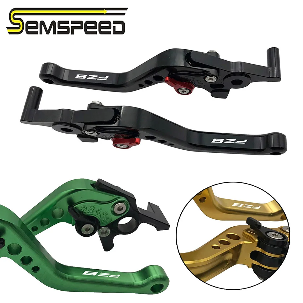 Короткие ручки тормоза и сцепления SEMSPEED FZ8 с ЧПУ, с логотипом для мотоциклов, для Yamaha fz8, 2011, 2012, 2013, 2014, 2015, аксессуары