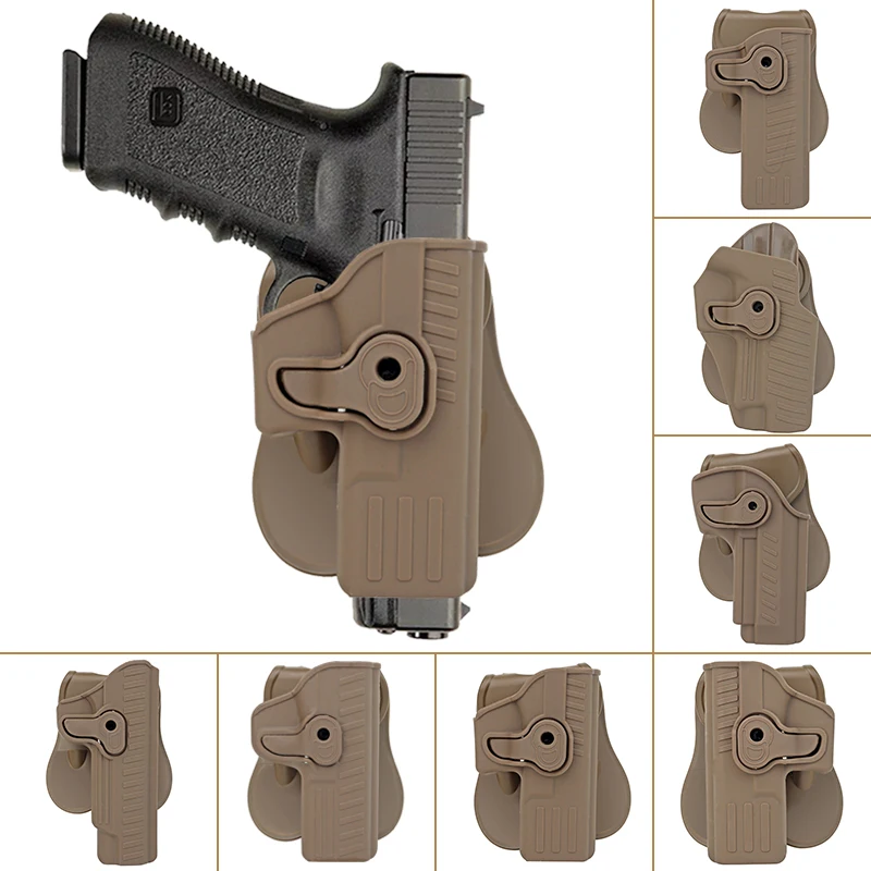 

Psitol Gun Paddle Holster OWB for GLOCK 17 19 1911 Beretta 92 SIG SAUER S&W M&P 9MM Airsoft Holster Holder Case (Tan Color)