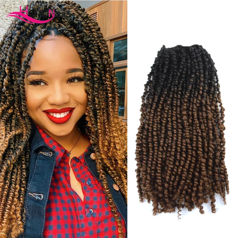 

Hair Nest 16 Inch Passion Spring Twist Hair Long hair Crochet Braiding Hair Extension Synthetic Hair For Fluffy Fashion