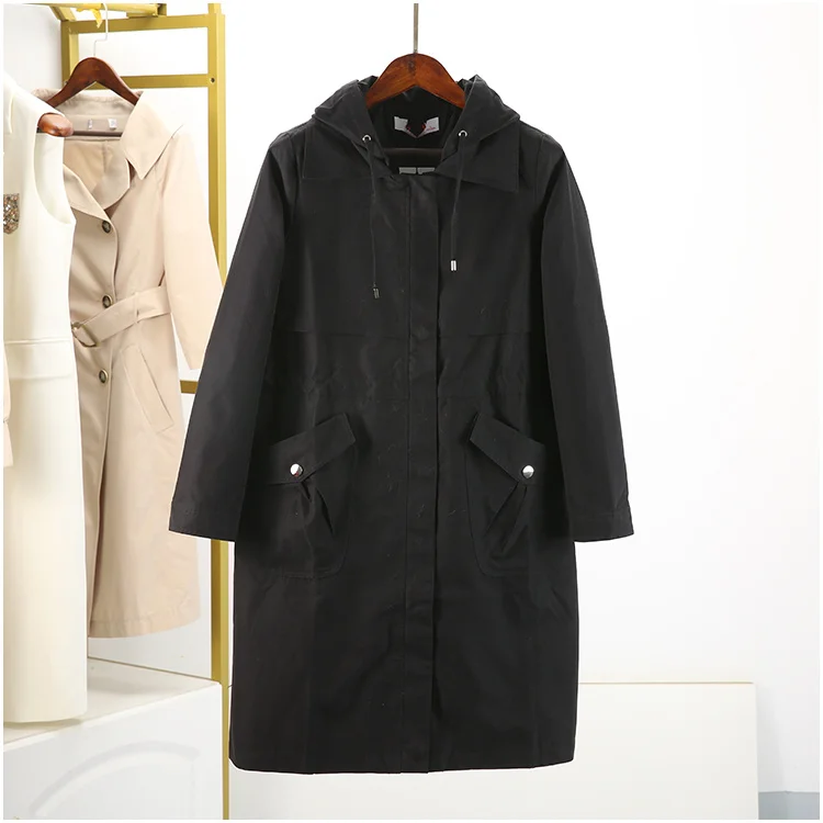 

Dongyangjia [Тысяча серий] 2021 новая осенняя одежда однотонный простой Свободный Повседневный Хлопковый тренч 81626