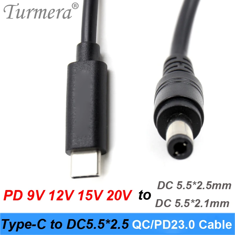 PD QC3.0 20V триггер для источник питания Type-C к DC 5 5*2 мм зарядный кабель внешний