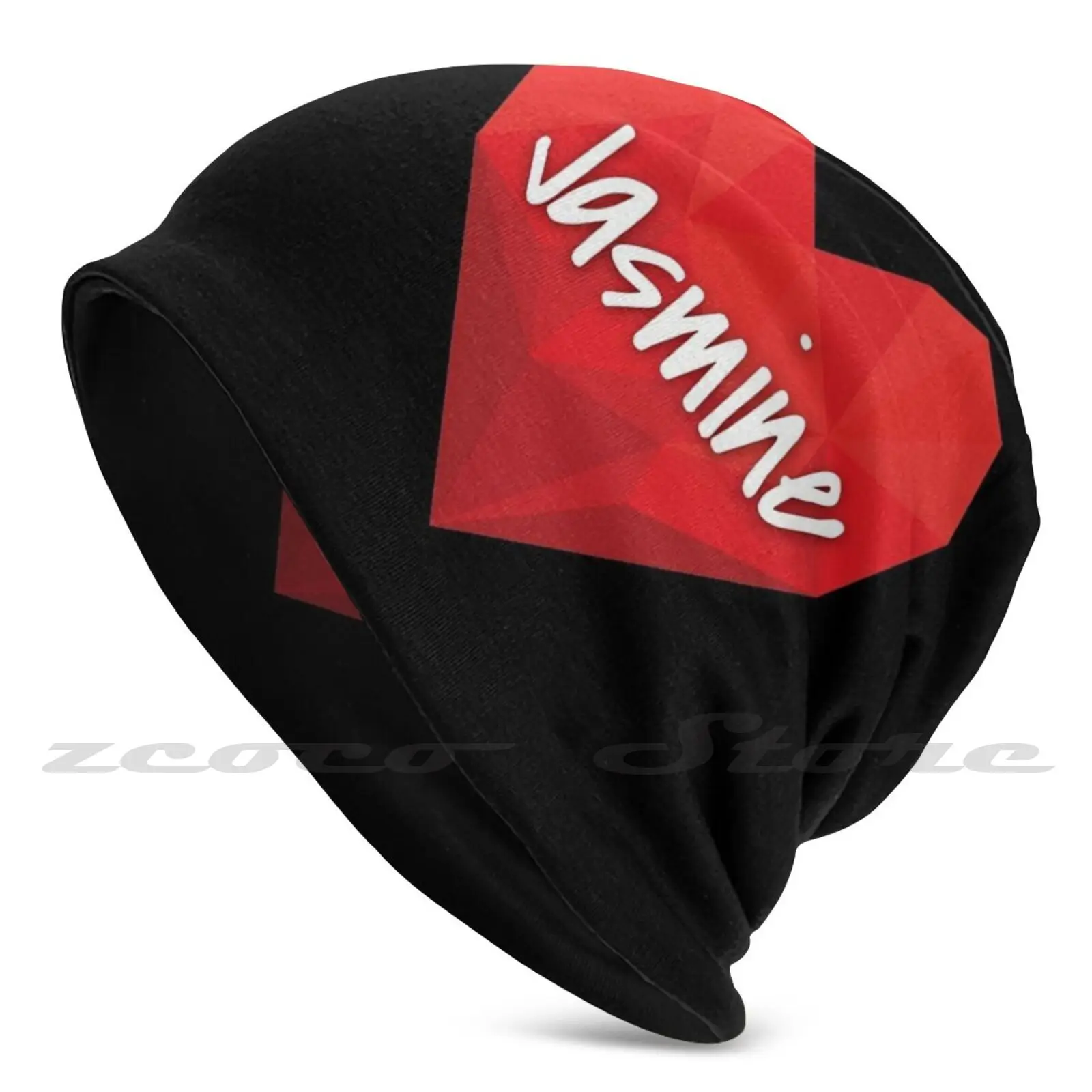 

Jasmine In My Heart Forever Love Knit Hat Elastic Soft Personalized Pattern Present Cap Jasmine In My Heart Forever Love Love