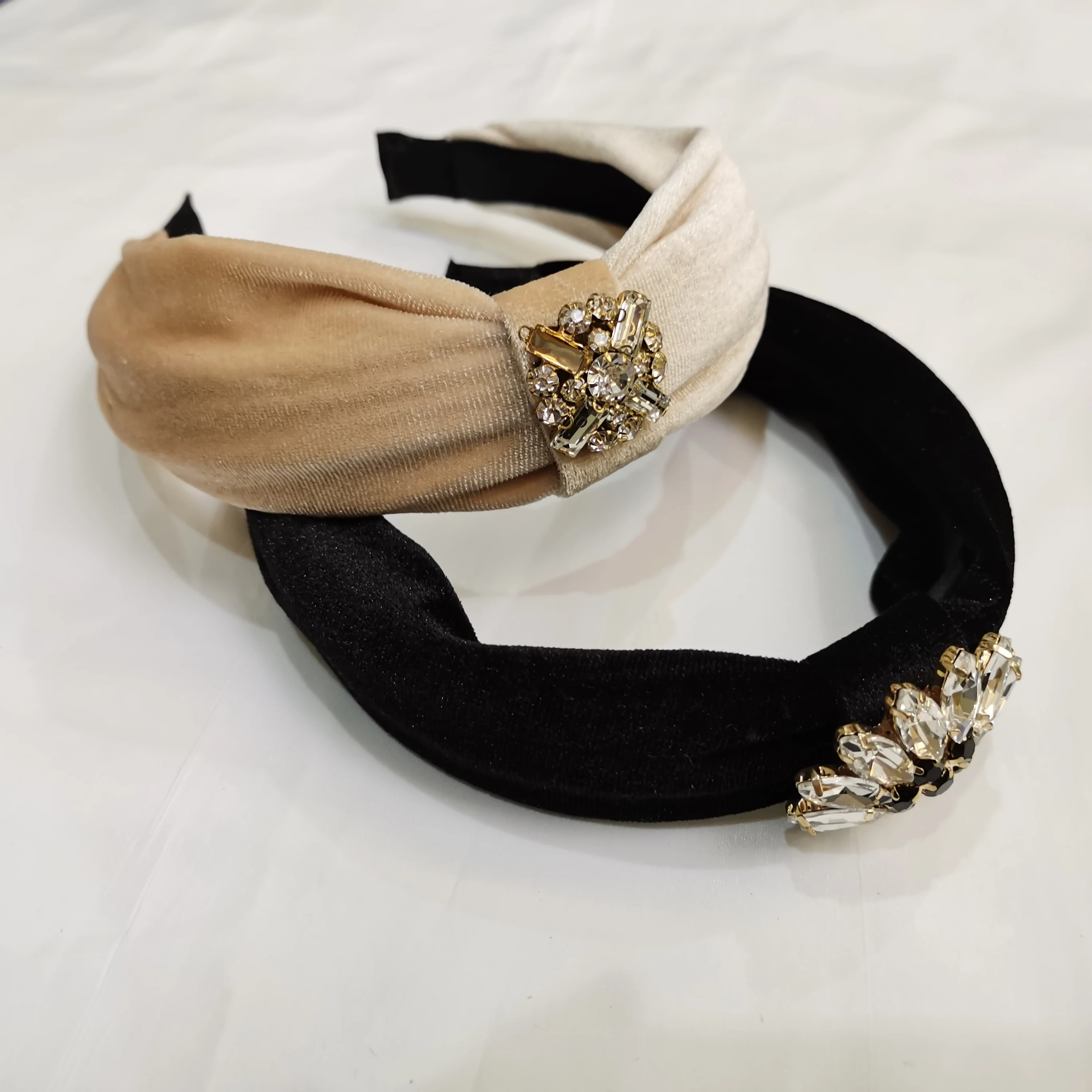 Новинка бархатные Стразы повязки для волос женщин головная повязка diadema на