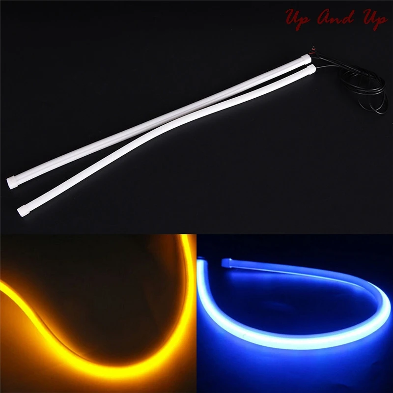 1pc 45cm Flexible White Car Soft Tube LED Strip Light DRL Daytime Running Lamp