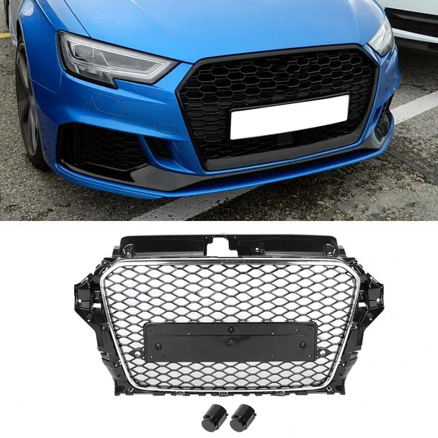 Для RS3 стиль переднего бампера решетка гриль для Audi A3 S3 8v 2013 бампер решетка автомобильные аксессуары