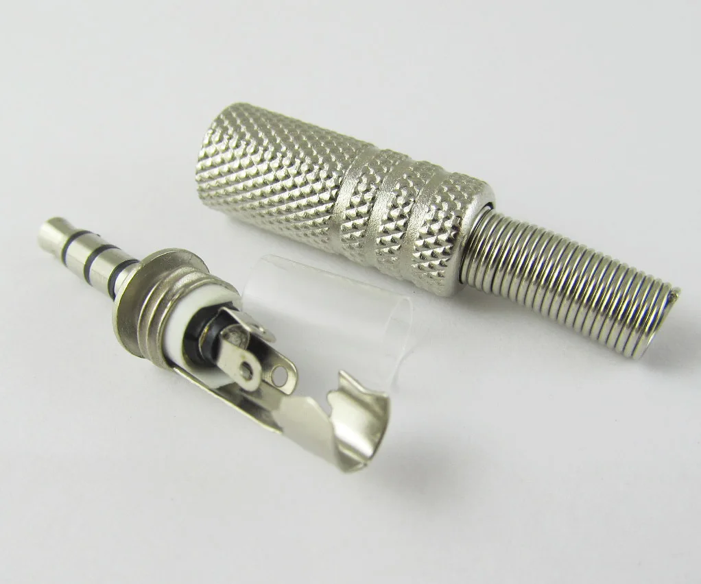 1 шт. Никель покрытием 1/8 &quot3 5 мм 4-полюсный автоматический 3 кольцевой аудио-видео