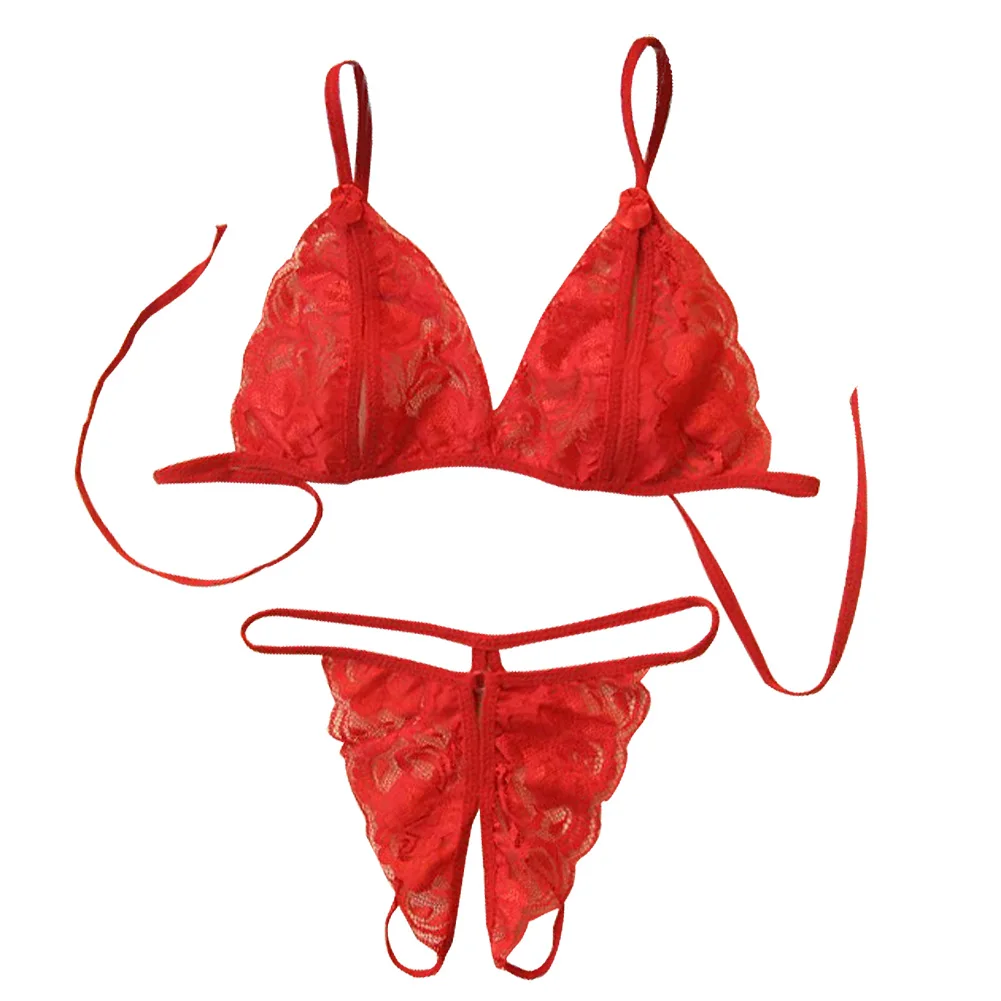

Women Lingerie Underwear Set Sexy Lace Transparent Bra G-String stripper clothes exotic apparel sexy lingerie for wm erotic