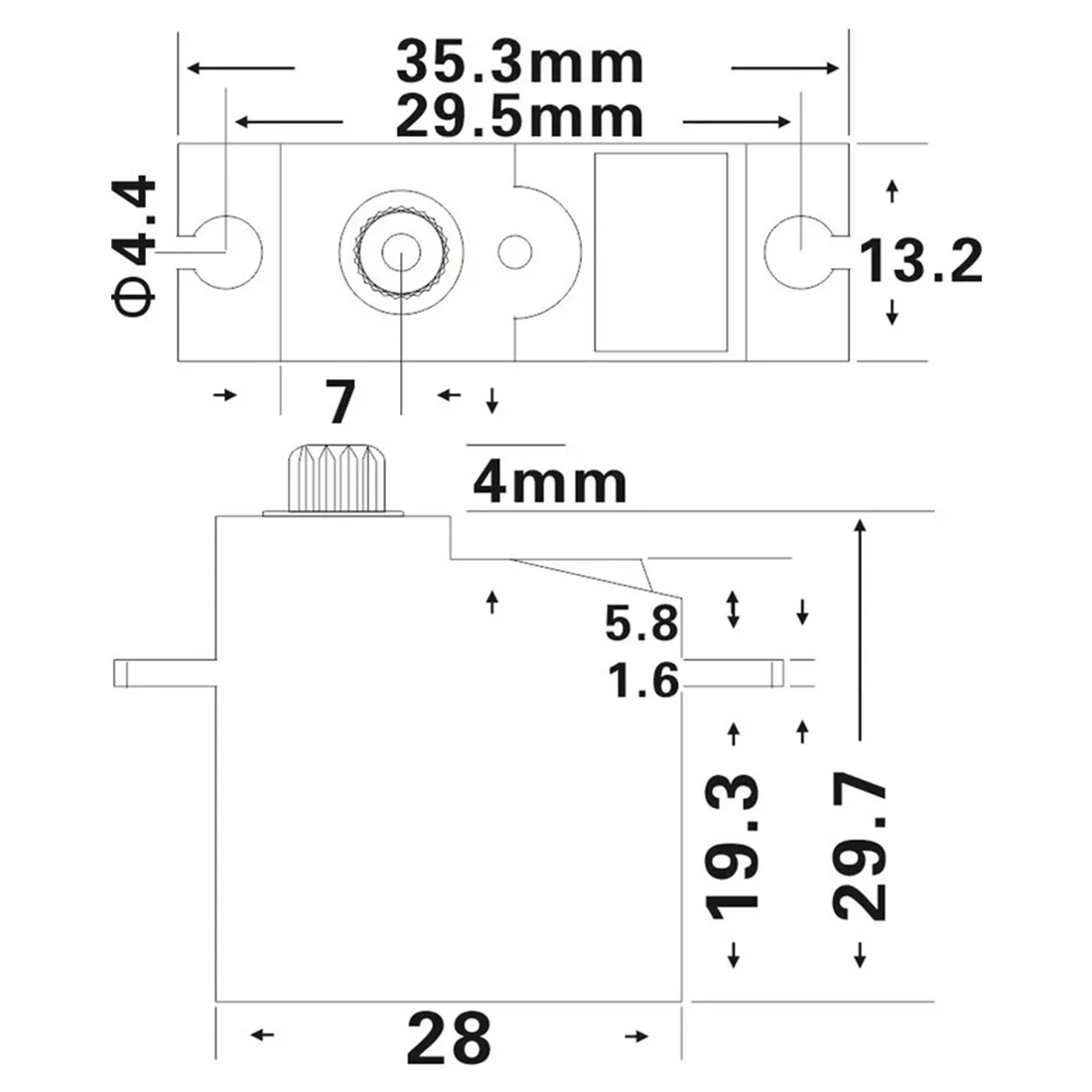 JX Servo PS 1181HB 4 8 V 6V 16g 0.13sec/60 ° 3 0 КГ аналоговый для 1/16 RC вертолет лодка аксессуары