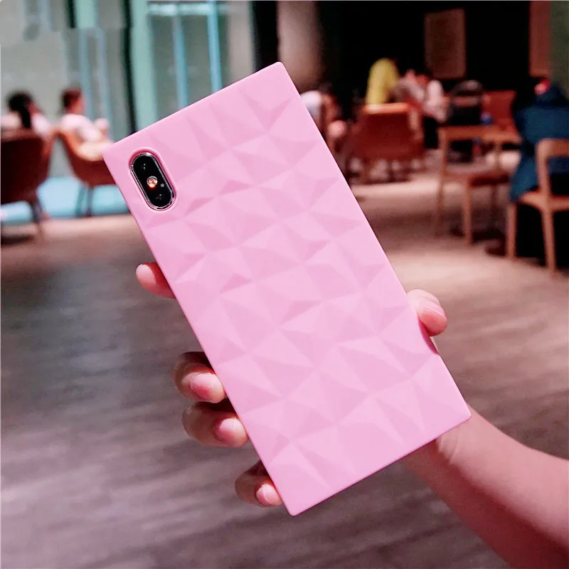 Карамельный цвет алмаз Textura чехол для телефона iPhone X XR XS Max 8 7 6 6s PIus противоударный