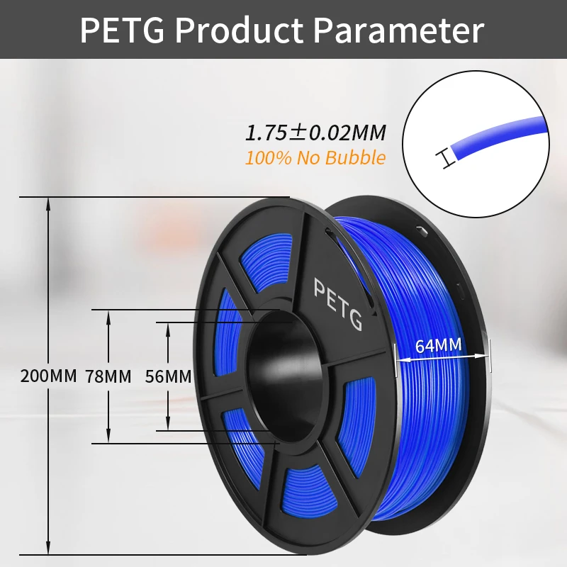 SUNLU PETG 2 Rolls 1KG/Roll 1.75MM High transparency And Good Gloss 3D Printing Filament Suitable For All FDM Printers | Компьютеры и