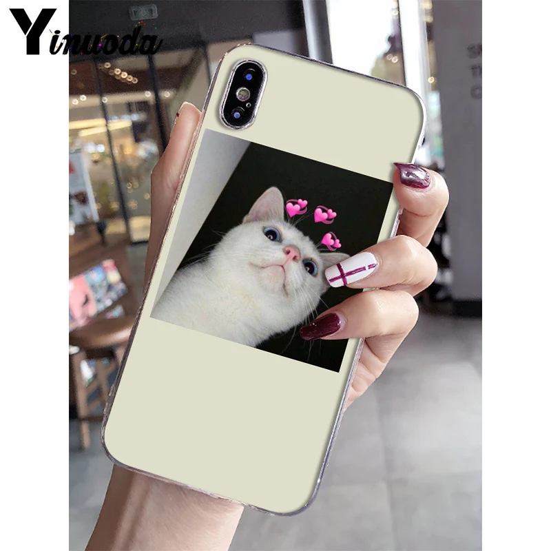 Yinuoda очень милый кот собака мультфильм розовый в форме сердца YOU& ME мягкий чехол для телефона iPhone 8 7 6S Plus 5 5S SE XR X XS MAX 10 - Цвет: A2