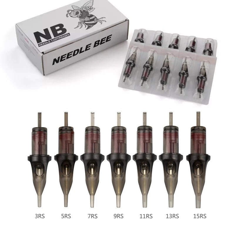 Одна коробка с 20 шт. иглы картриджи Round Shader татуировки мягкий край изогнутый