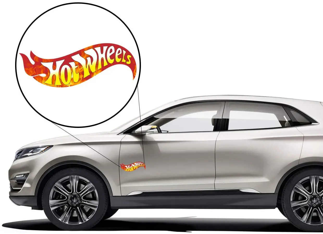 

GI Hot Wheels Decal Sticker Vinyl | Set of 2 | Car Racing Lovers | Cars Laptops Walls | Premium Quality | 5" x 2"