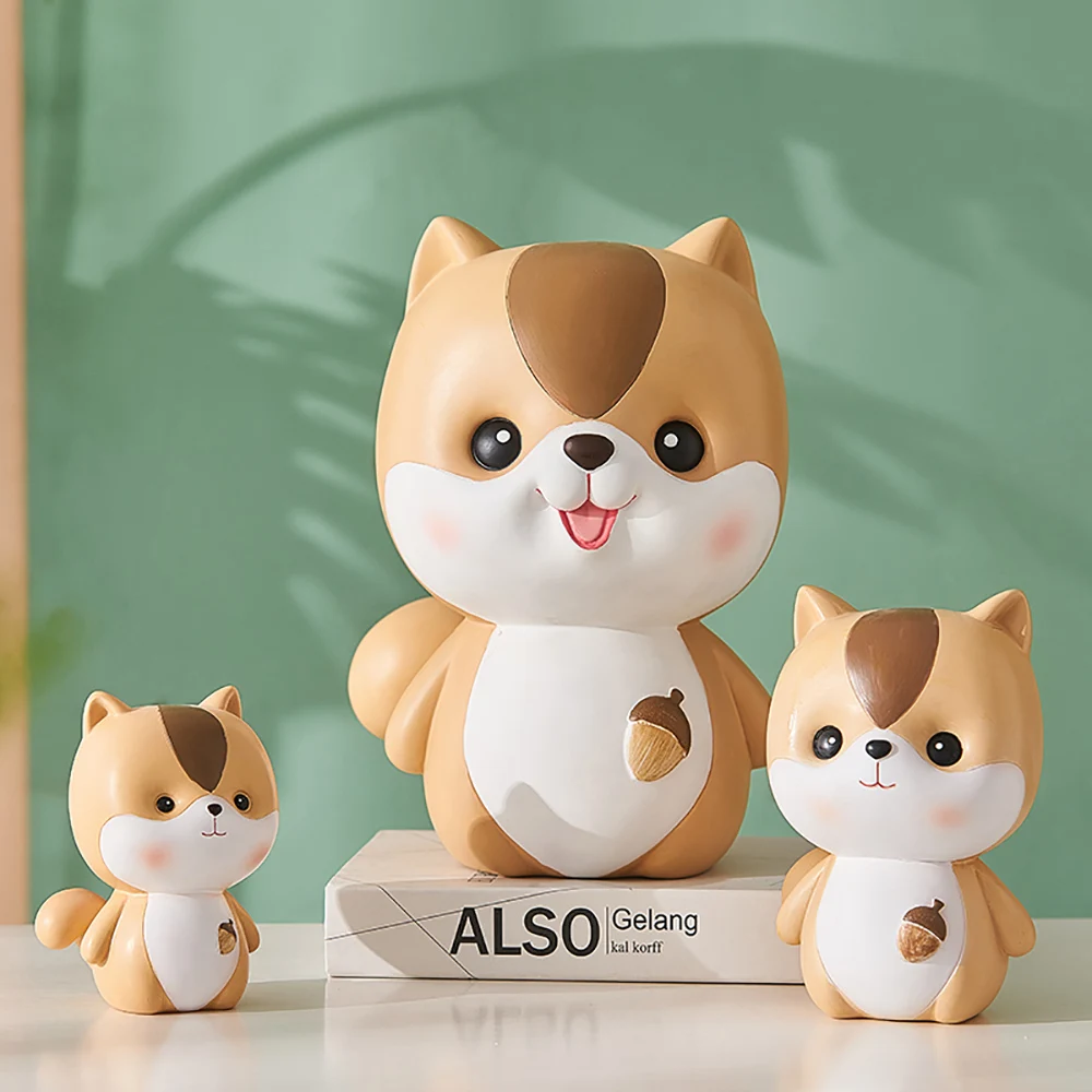 Мультфильм милая белка ребенок креативная монета копилка для денег коробка