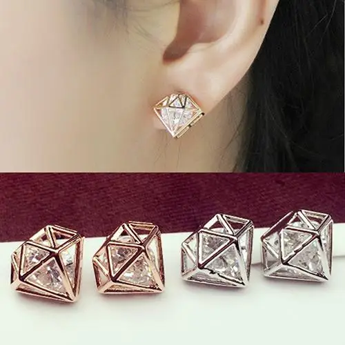 

HOT SALES!!! New Arrival Women's Cubic Zirconia Hollow Ear Studs Earrings Wedding Party Fashion Jewelry Wholesale Dropshipping