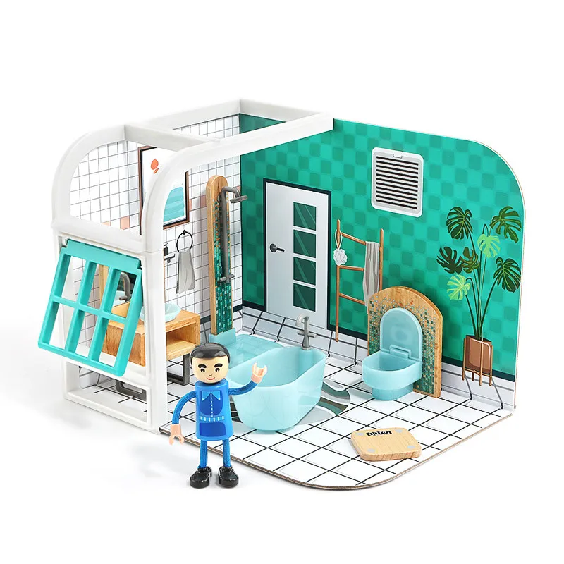 Новинка пылезащитный домик для кукол своими руками маленькая мебель деревянные